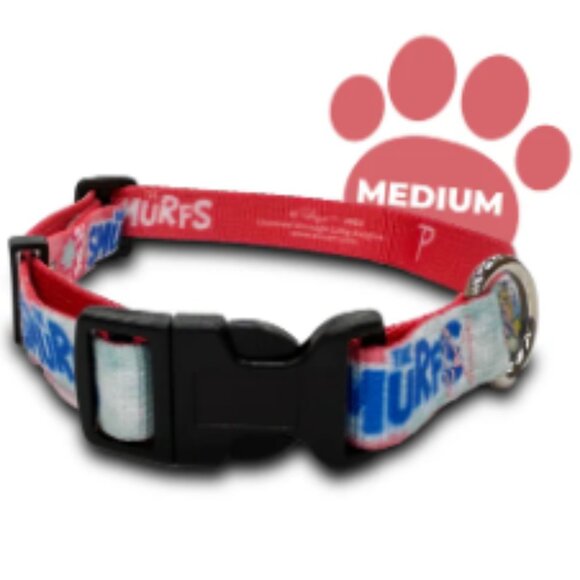 Perri's Smurfette Flower Power Adjustable Dog Collar Size Medium - Picture 1 of 3